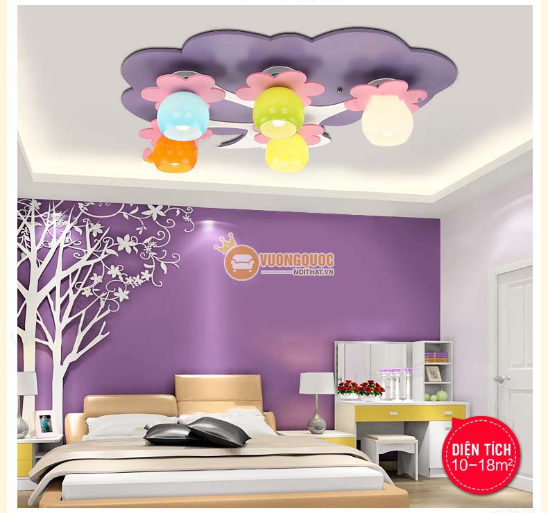 Đèn ốp trần trẻ em hình cây trí tuệ UHS106-4